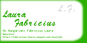 laura fabricius business card